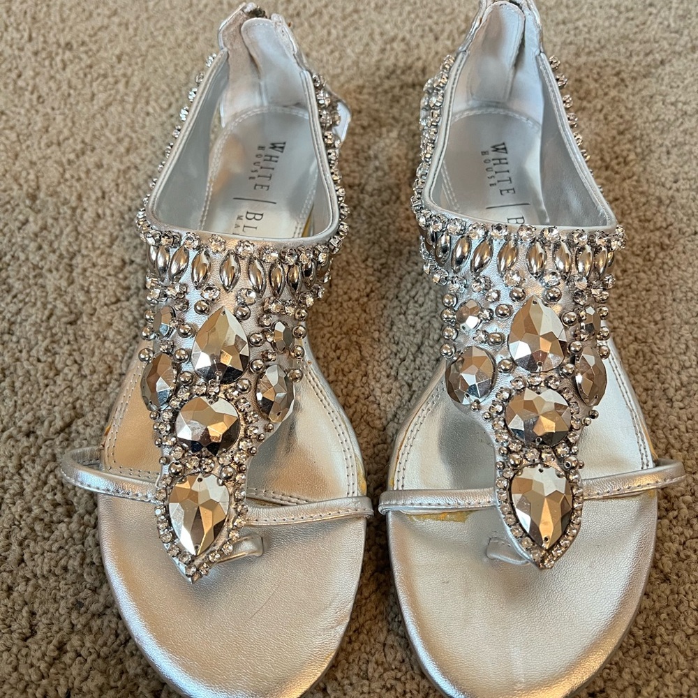WHBM Silver Sandals